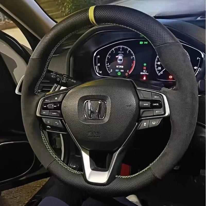 Ручна робота шкіряна замшева накладка на кермо автомобіля для Honda Accord 10 2018 ight Автозапчастини 1
Ручна робота шкіряна замшева накладка на кермо автомобіля для Honda Accord 10 2018 ight Автозапчастини 1