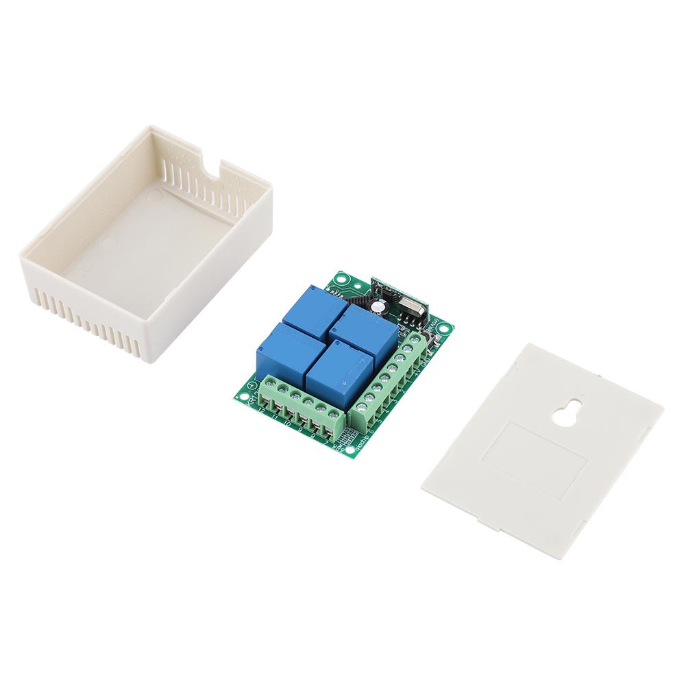 12V 433Mhz 4CH Channel Relay RF Wireless Garage Doors Remote Control Switch Receiver Module
12V 433Mhz 4CH Channel Relay RF Wireless Garage Doors Remote Control Switch Receiver Module