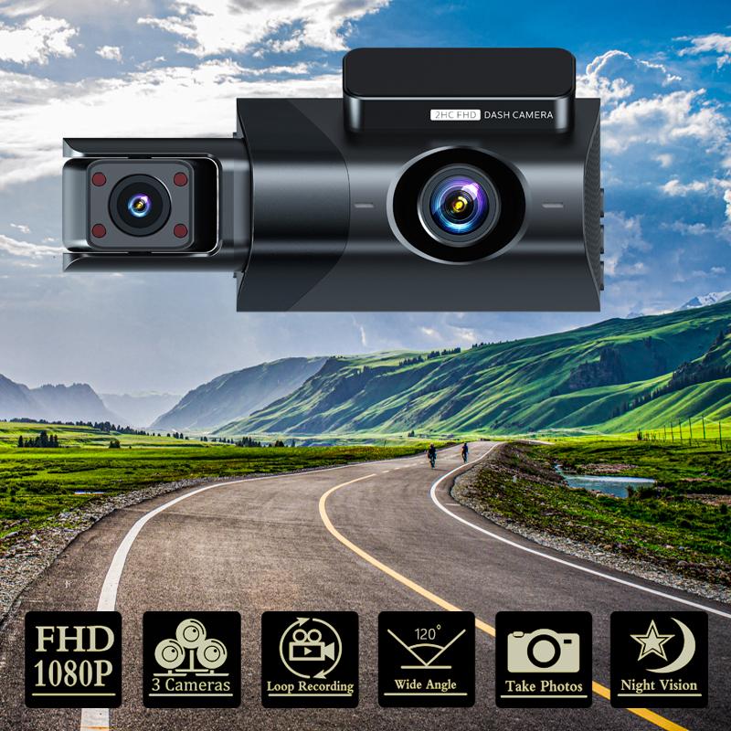 Y18 3 Channel Dash Cam 120 Degree Loop Recording Night Vision Car Driving Recorder Type A
Y18 3 Channel Dash Cam 120 Degree Loop Recording Night Vision Car Driving Recorder Type A