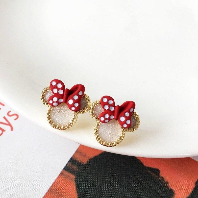Fashion Female Stud Earrings Red Polka Dot Bow Mickey Head Earrings Sweet and Cute Fashion Girls Student Jewelry
Fashion Female Stud Earrings Red Polka Dot Bow Mickey Head Earrings Sweet and Cute Fashion Girls Student Jewelry