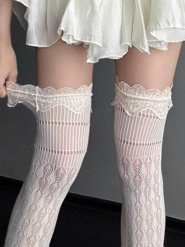 1 Pairs Women Japanese Style Thigh High Stockings Y2K Hottie Retro Jacquard Mesh Socks JK Lolita Sweet Lace Fishnet Stockings One Size білий
1 Pairs Women Japanese Style Thigh High Stockings Y2K Hottie Retro Jacquard Mesh Socks JK Lolita Sweet Lace Fishnet Stockings One Size білий
