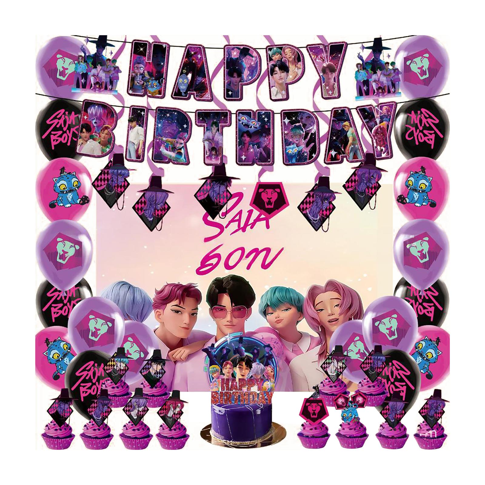 Баннер для украшения тематической вечеринки по случаю дня рождения, флажки, флажок для торта, воздушные шары - Набор One Size
Баннер для украшения тематической вечеринки по случаю дня рождения, флажки, флажок для торта, воздушные шары - Набор One Size