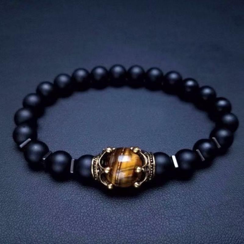 Men S Stylish Natural Stone Bracelet Vintage Crown Symbol Of Power Hematite Beads Gift For Friends Natural Tiger Eye Beads A4
Men S Stylish Natural Stone Bracelet Vintage Crown Symbol Of Power Hematite Beads Gift For Friends Natural Tiger Eye Beads A4