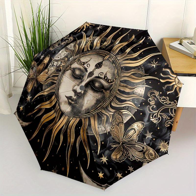Sun, Moon-themed, Eight-ribbed, Self-folding umbrella Is Suitable for Everyday Outdoor Use and Is An Ideal Gift for Friends and Family, As A
Sun, Moon-themed, Eight-ribbed, Self-folding umbrella Is Suitable for Everyday Outdoor Use and Is An Ideal Gift for Friends and Family, As A
