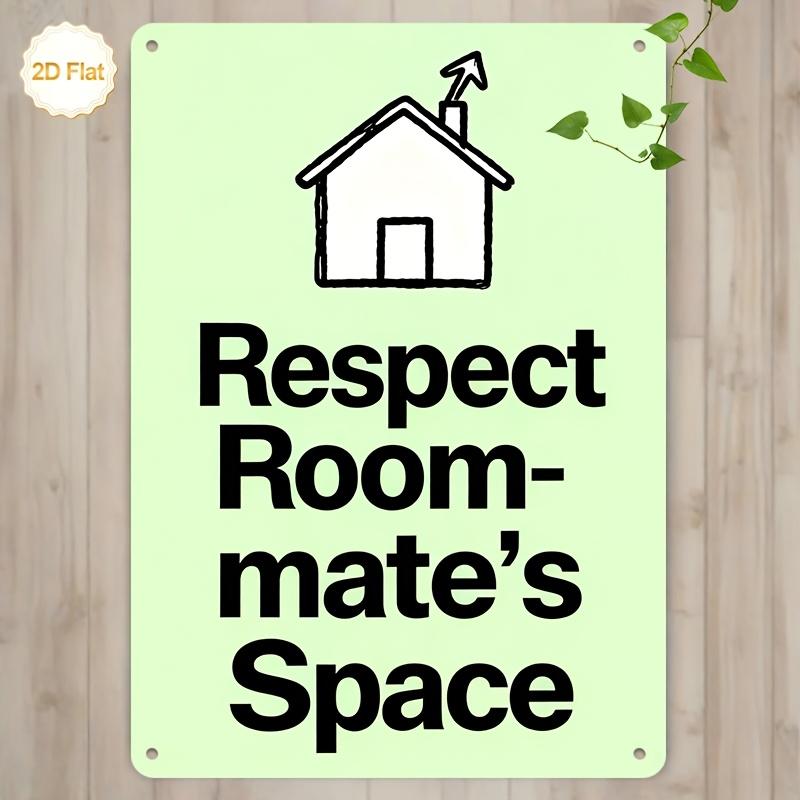 Vintage Respect Roommates Space Minimalist House Design Metal Tin Sign Retro Iron Painting Wall Art Plaque for Dorm Room Apar 20x30cm(7.8x11.8inch)
Vintage Respect Roommates Space Minimalist House Design Metal Tin Sign Retro Iron Painting Wall Art Plaque for Dorm Room Apar 20x30cm(7.8x11.8inch)
