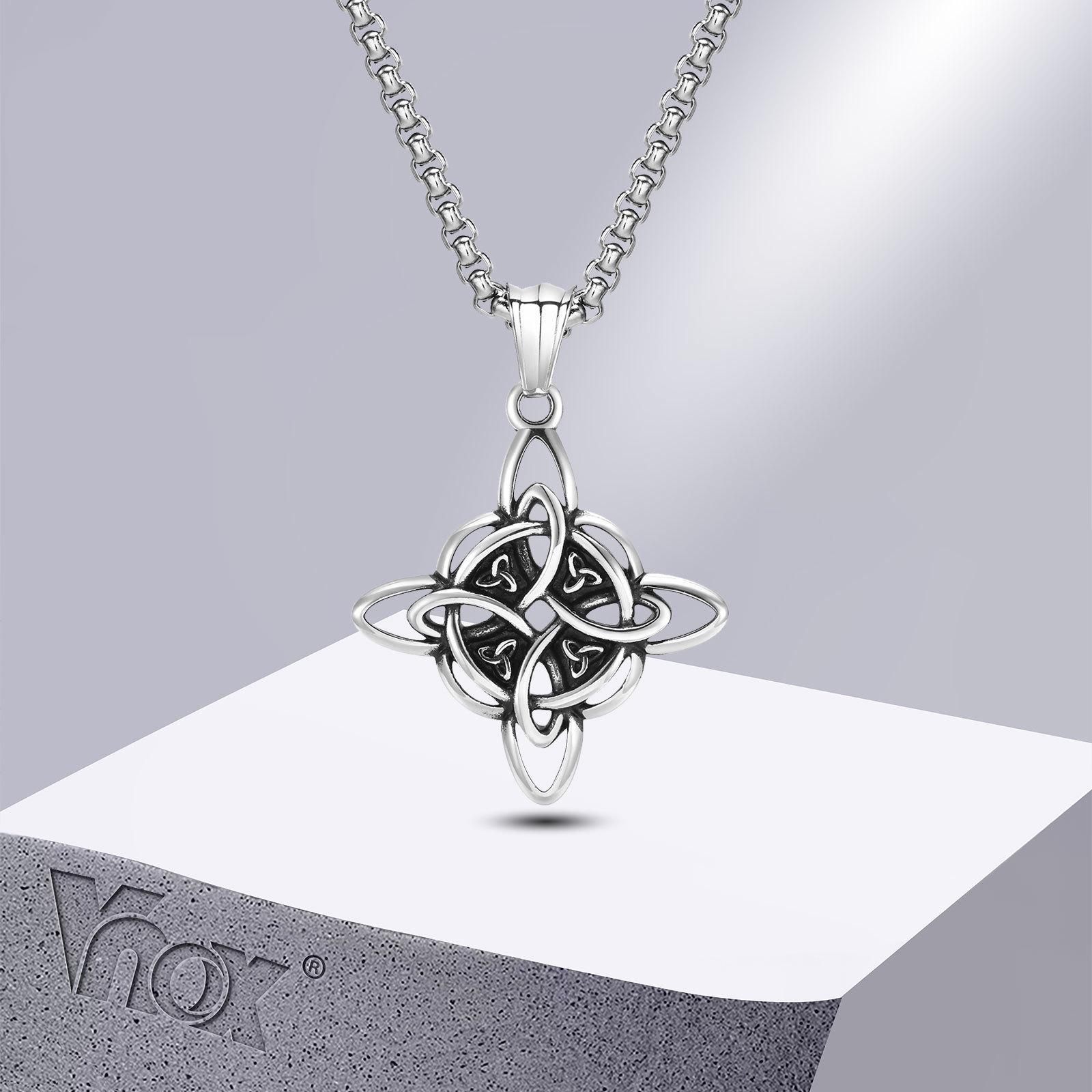 Vnox Vintage Celtic Knot Necklaces for Men Women,Stainless Steel Nordic North Europ Amulet Pendant,Triquetra Witches Knot Collar 60cm
Vnox Vintage Celtic Knot Necklaces for Men Women,Stainless Steel Nordic North Europ Amulet Pendant,Triquetra Witches Knot Collar 60cm
