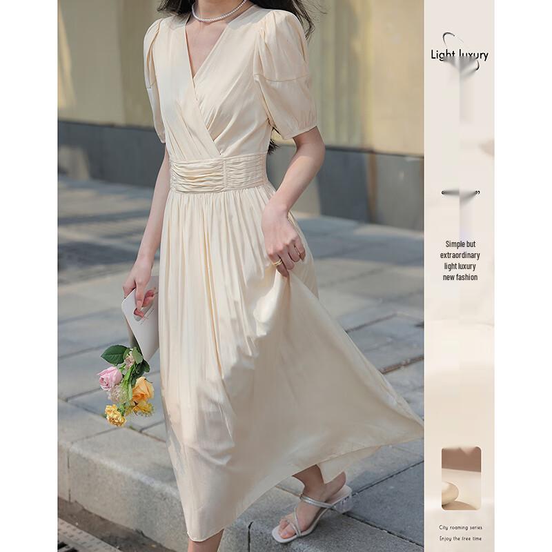 Sishuinianhua Women s Elegant Short-Sleeve A-Line Midi Dress L22059L1 M
Sishuinianhua Women s Elegant Short-Sleeve A-Line Midi Dress L22059L1 M