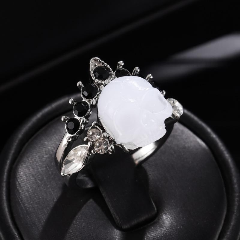 Huajie 2Pcs/set Unisex Black Zircon White Skull Head Color Blocking Crown Skull Rings Retro Gothic Style Sets Ring Trend 9 золотий
Huajie 2Pcs/set Unisex Black Zircon White Skull Head Color Blocking Crown Skull Rings Retro Gothic Style Sets Ring Trend 9 золотий