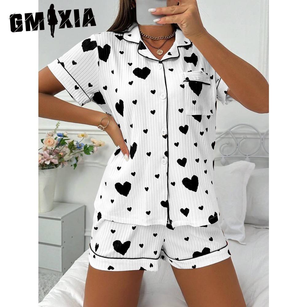 Кардиган GMXIA ПОЛО с пуговицами, пижама женская, с бантом, с коротким рукавом, шорты, домашняя одежда, комплект из двух предметов XL белый/чёрный
Кардиган GMXIA ПОЛО с пуговицами, пижама женская, с бантом, с коротким рукавом, шорты, домашняя одежда, комплект из двух предметов XL белый/чёрный