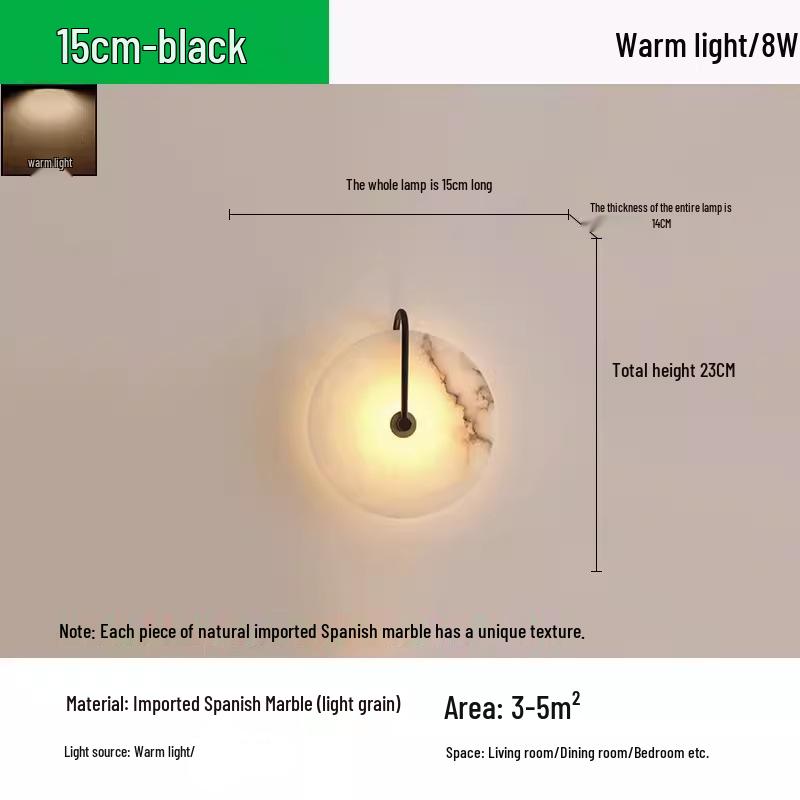 Spanish Marble Nordic Modern Wall Lamp for Living Room & Bedroom
Spanish Marble Nordic Modern Wall Lamp for Living Room & Bedroom