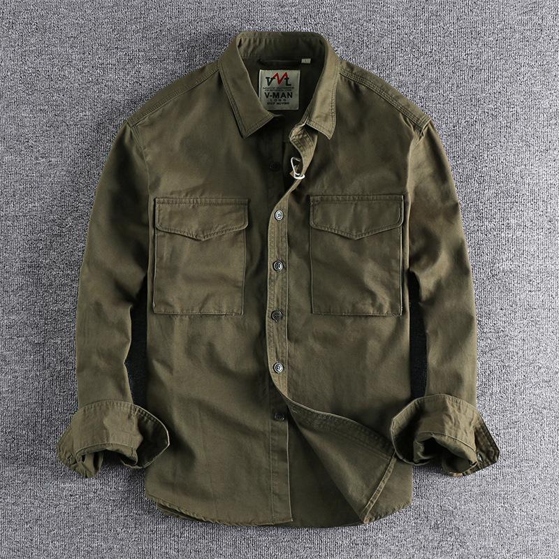 Autumn Khaki Retro Wash Solid Color Work Shirt Men s Three-dimensional Pocket Trend Loose Jacket 2XL
Autumn Khaki Retro Wash Solid Color Work Shirt Men s Three-dimensional Pocket Trend Loose Jacket 2XL