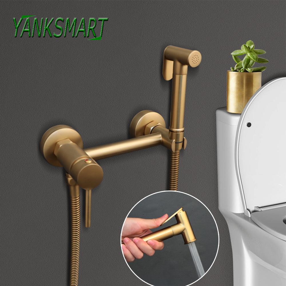 YANKSMART Bidet Faucet Black Brushed Gold Toilet Faucets Wall Mounted Cold and Hot Tap Crane Shower Sprayer Hygienic Mixer Taps матовый черный
YANKSMART Bidet Faucet Black Brushed Gold Toilet Faucets Wall Mounted Cold and Hot Tap Crane Shower Sprayer Hygienic Mixer Taps матовый черный