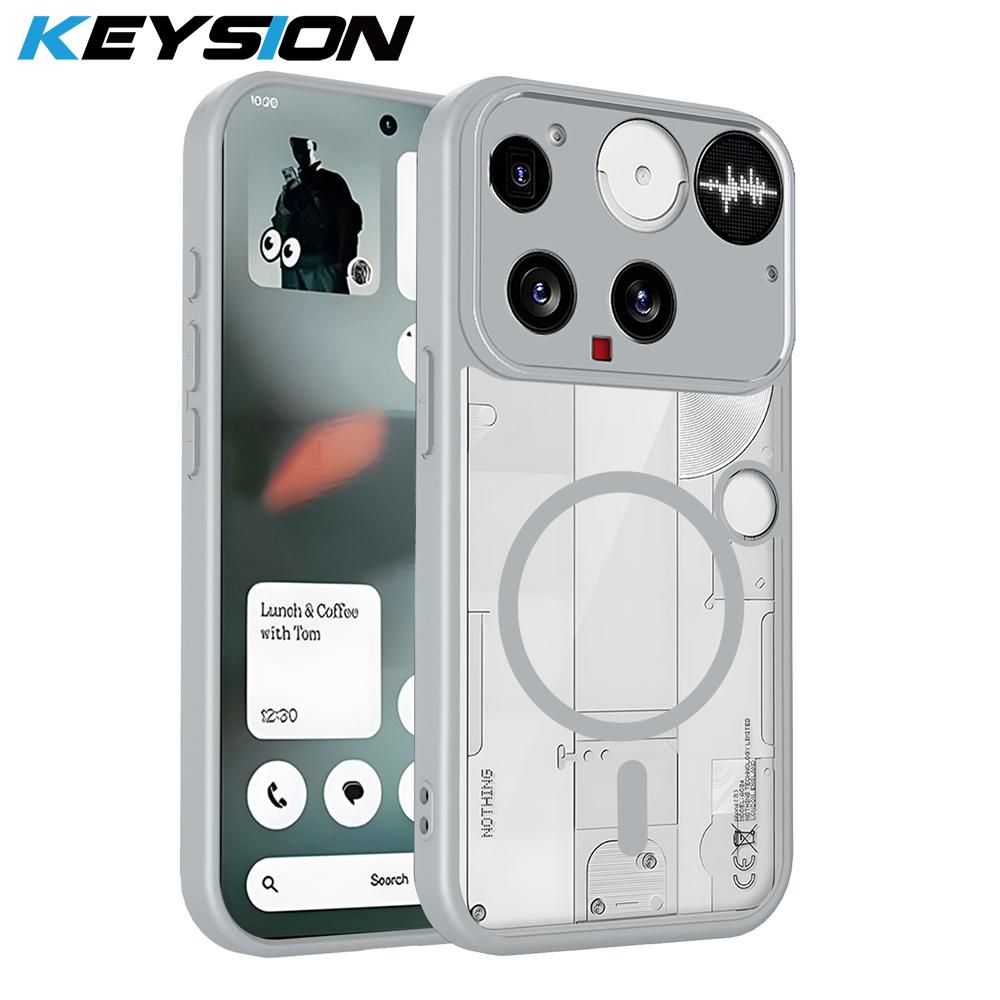 KEYSION Transparent Magnetic Phone Case for Nothing Phone 3 Soft Silicone+PC HD Clear Shockproof Back Cover for Nothing Phone 3 for Nothing Phone 3 сірий
KEYSION Transparent Magnetic Phone Case for Nothing Phone 3 Soft Silicone+PC HD Clear Shockproof Back Cover for Nothing Phone 3 for Nothing Phone 3 сірий