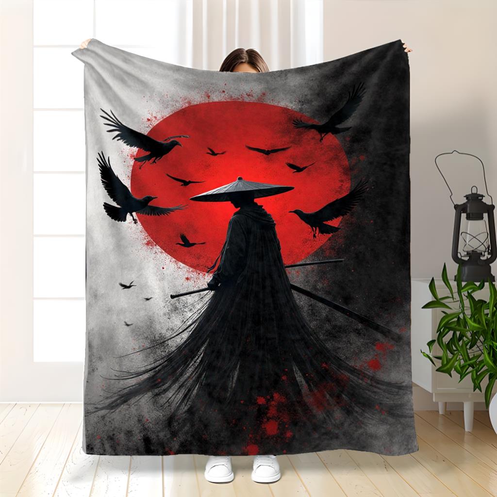 Warrior ink painting art pattern Flannel printed blanket suitable for all seasons suitable for living room office sofa travel 75x100cm
Warrior ink painting art pattern Flannel printed blanket suitable for all seasons suitable for living room office sofa travel 75x100cm