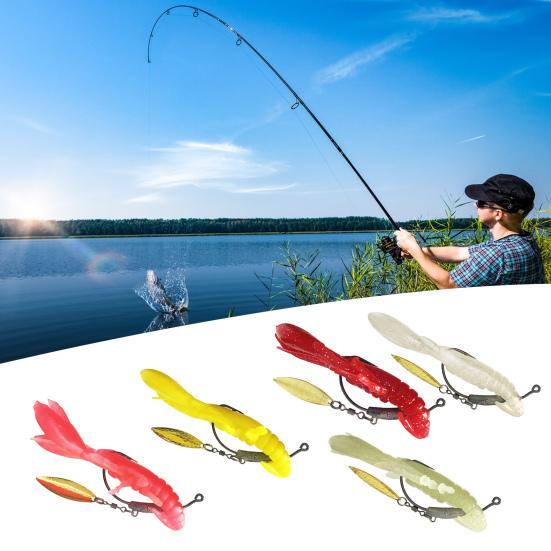 Shrimp Soft Bait Fishing Lure with Sharp Hooks Realistic Looking Vibrant Color Streamlined Artificial Lure Fake Bait
Shrimp Soft Bait Fishing Lure with Sharp Hooks Realistic Looking Vibrant Color Streamlined Artificial Lure Fake Bait