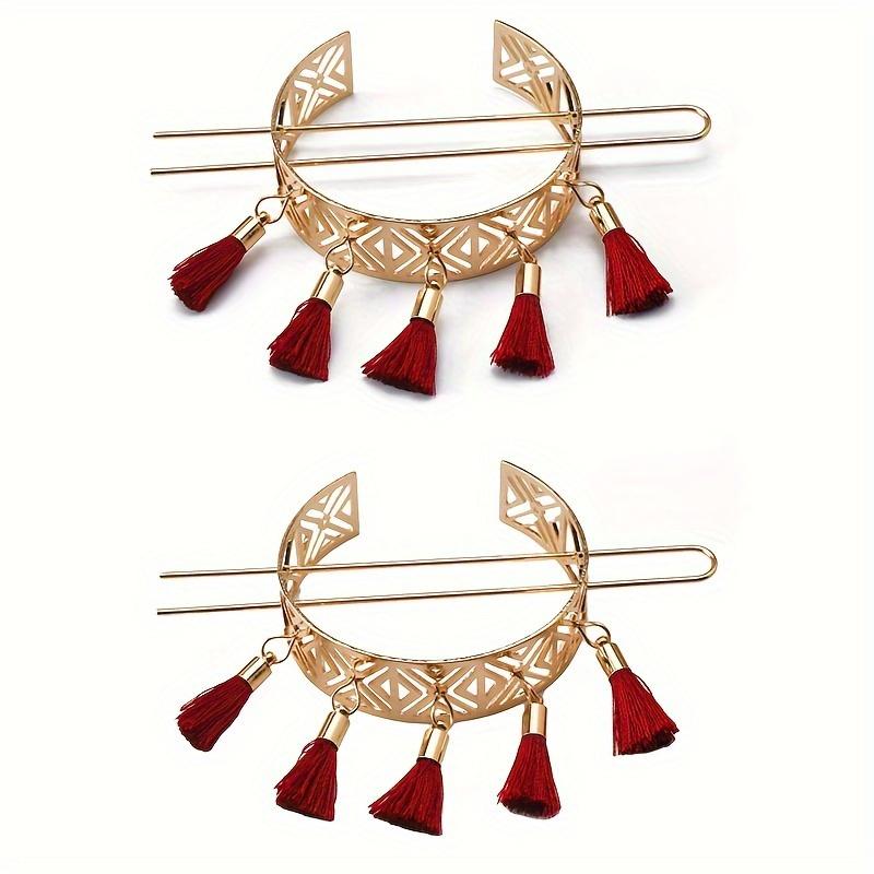 2pcs Geometric Bustling Hollowed Out Tassel Hairpin with High-end Feel and Bun Shaped Hair Accessory 2pcs красный
2pcs Geometric Bustling Hollowed Out Tassel Hairpin with High-end Feel and Bun Shaped Hair Accessory 2pcs красный