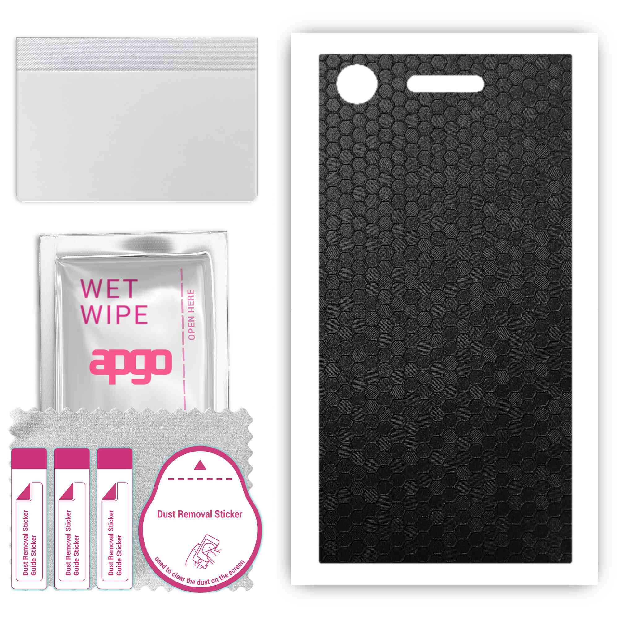 apgo Protective Skin Sticker for the back compatible with Sony Xperia XZ1, Wrap Film, Foil, Vinyl - Pattern Black Honeycomb
apgo Protective Skin Sticker for the back compatible with Sony Xperia XZ1, Wrap Film, Foil, Vinyl - Pattern Black Honeycomb