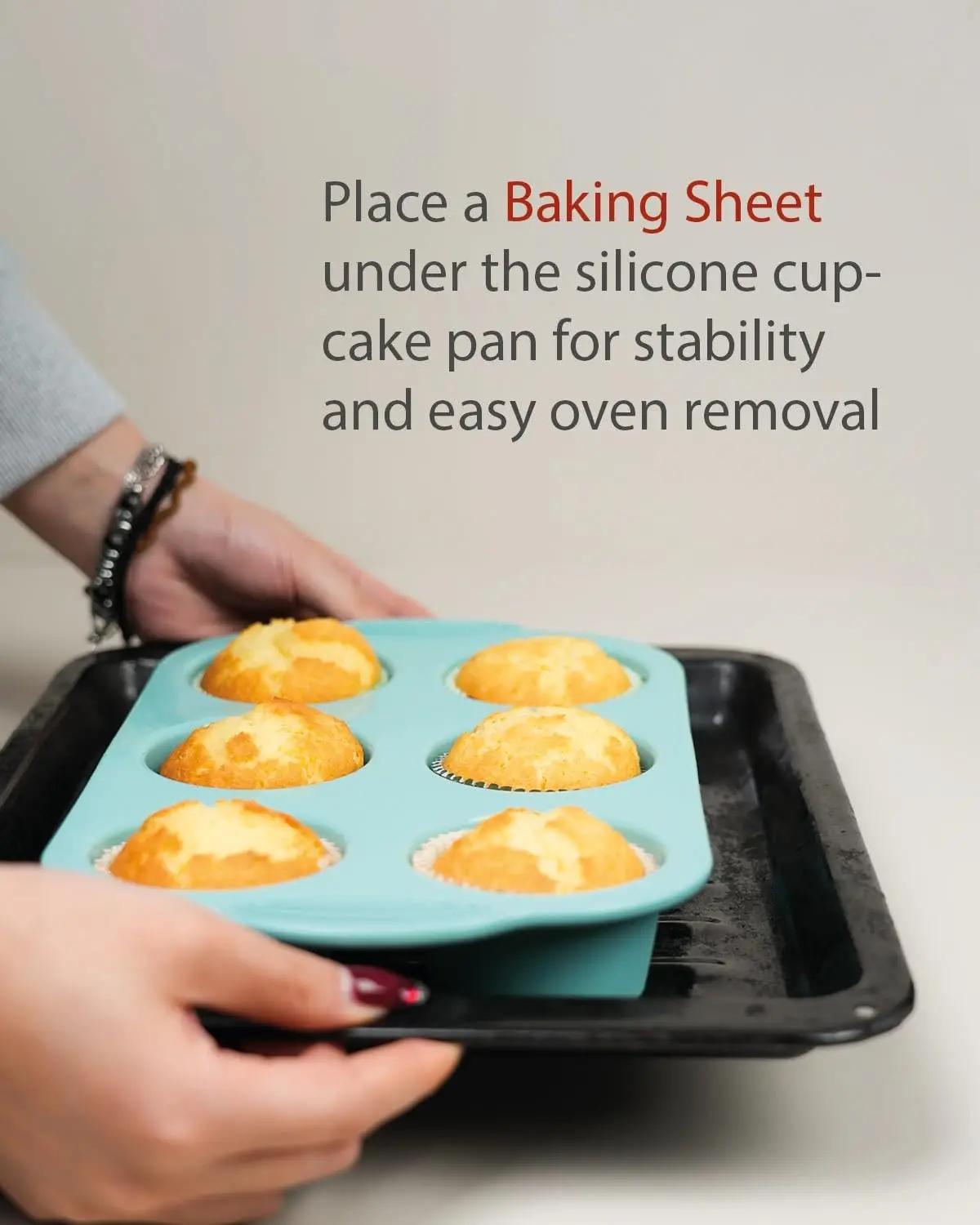 3pcs Silicon Muffin Pan 6-cups, Silicon cupcake pan, silicone egg bite molds for baking, Regular Size, Nonstick
3pcs Silicon Muffin Pan 6-cups, Silicon cupcake pan, silicone egg bite molds for baking, Regular Size, Nonstick