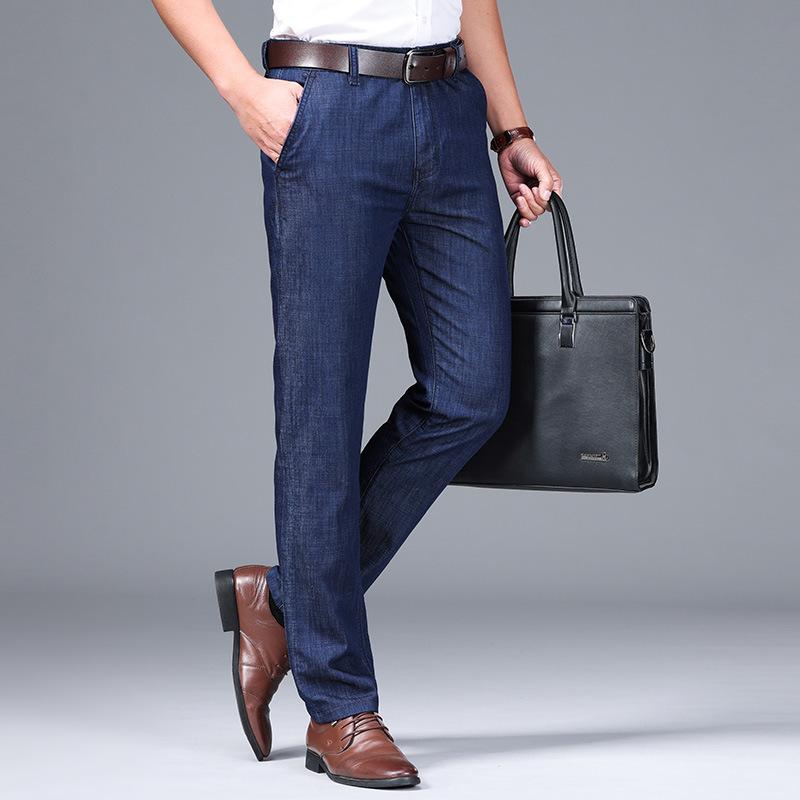 Мужские джинсы, легкие и дышащие, приятные для кожи, гладкие и стильные деловые брюки 42 темно-синий
Мужские джинсы, легкие и дышащие, приятные для кожи, гладкие и стильные деловые брюки 42 темно-синий