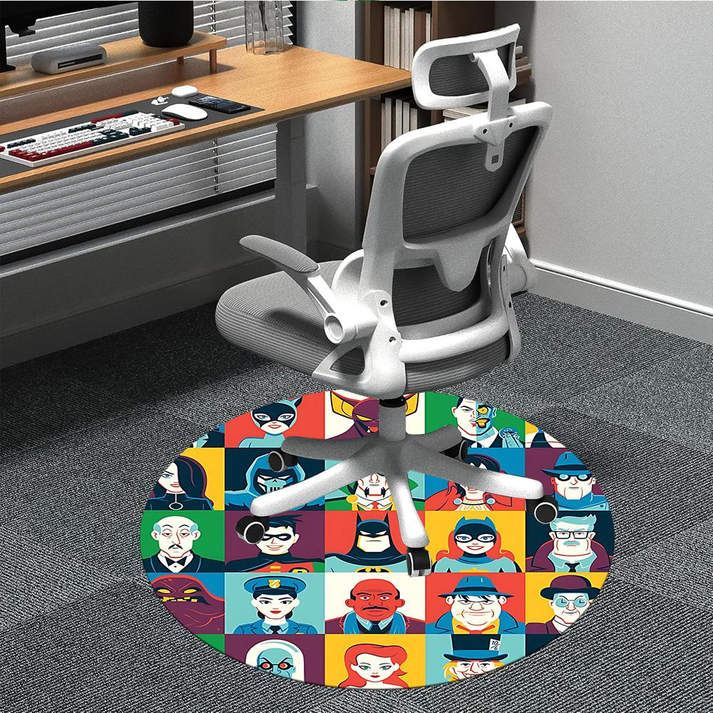 1pc Superheroes Villains Office Round Area Rug, Under Office Chairs Bedroom Living Room Home Decor, Room Deco, Available in Various Sizes 80cm
1pc Superheroes Villains Office Round Area Rug, Under Office Chairs Bedroom Living Room Home Decor, Room Deco, Available in Various Sizes 80cm