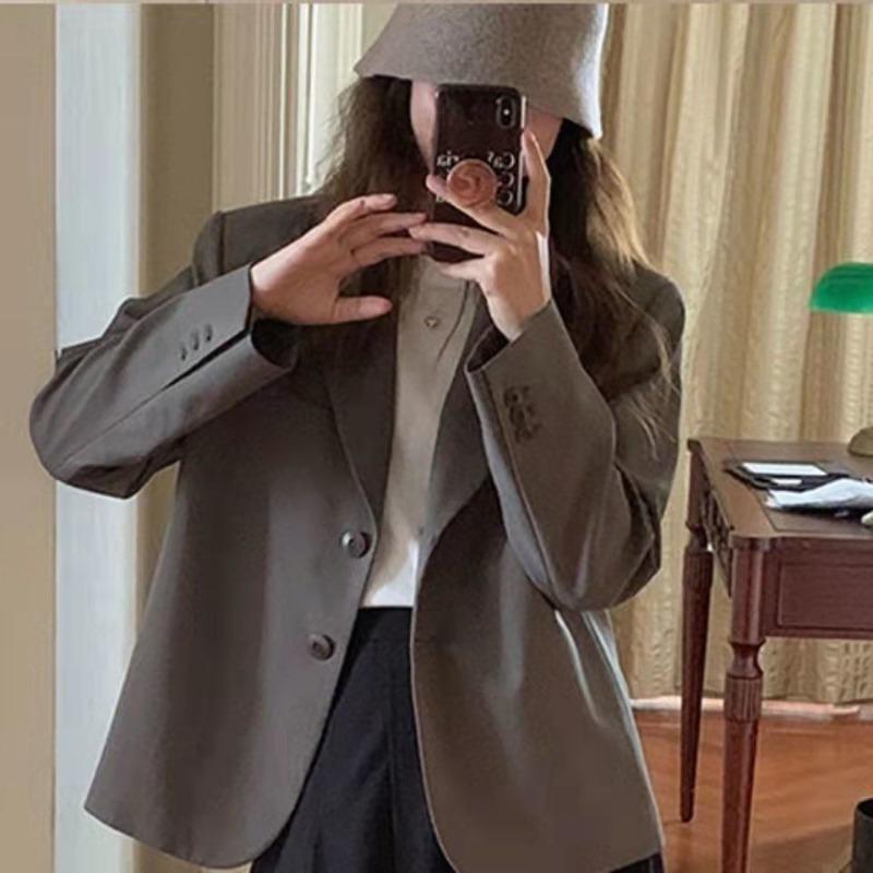 Spring and Autumn Small Blazer Women s Casual Versatile British Style Gray Short Suit Small Top L кавовий
Spring and Autumn Small Blazer Women s Casual Versatile British Style Gray Short Suit Small Top L кавовий