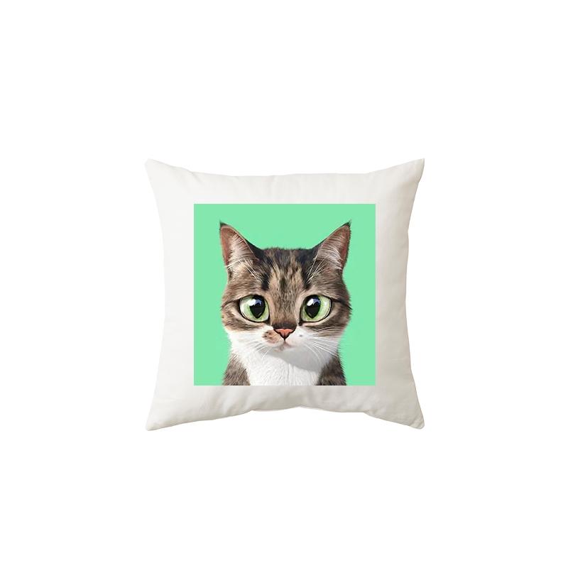 45x45 см милый кот домашнее животное наволочка подарок на день рождения праздник гостиная диван наволочка украшение дома 40x40cm