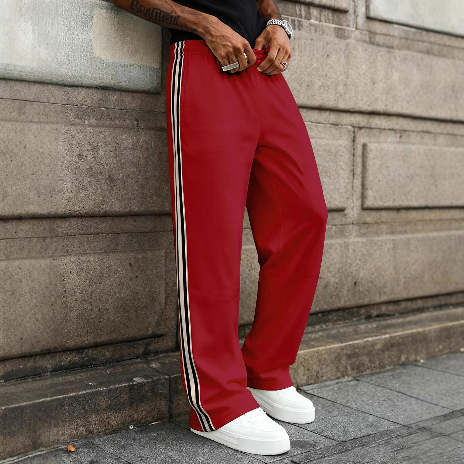 Men s Striped Drawstring Casual Pants Men s Straight Fit Long Pants XXXL червоний
Men s Striped Drawstring Casual Pants Men s Straight Fit Long Pants XXXL червоний