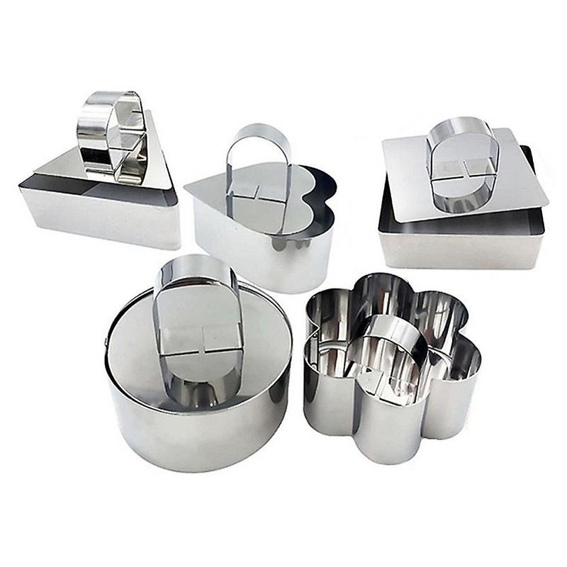 5 pcs. Stainless Steel Mouse Rings Cake Mold With Pusher
5 pcs. Stainless Steel Mouse Rings Cake Mold With Pusher