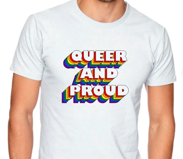 Queer and Proud Pride Rainbow 100% Cotton T-shirt Mens Womens Tees Top, , Tank top or long sleeve 4XL
Queer and Proud Pride Rainbow 100% Cotton T-shirt Mens Womens Tees Top, , Tank top or long sleeve 4XL