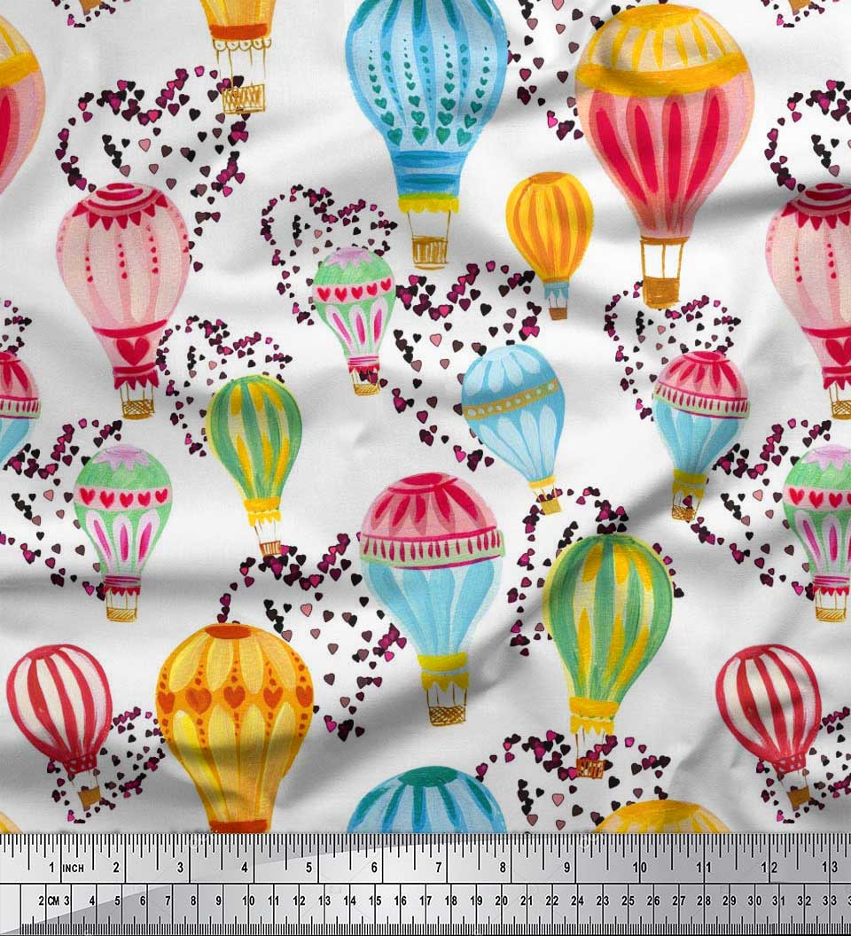 Тканина Soimoi Japan Crepe Satin Heart & Hot Air Balloon Holiday Print Тканина на метр 42 дюйма 42 Inch Wide - Poly Crepe білий
Тканина Soimoi Japan Crepe Satin Heart & Hot Air Balloon Holiday Print Тканина на метр 42 дюйма 42 Inch Wide - Poly Crepe білий