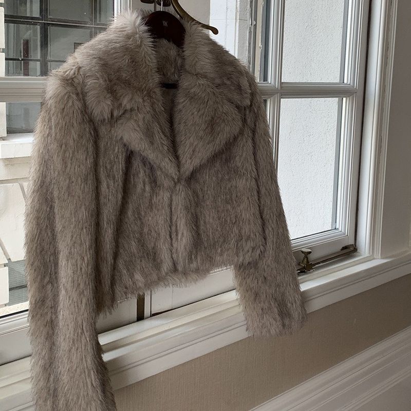 Экологичная меховая верхняя одежда Женская зимняя с большим лацканом Короткие пушистые топы Имитация лисы Искусственная шуба Rice Grey Cafe Tip L
Экологичная меховая верхняя одежда Женская зимняя с большим лацканом Короткие пушистые топы Имитация лисы Искусственная шуба Rice Grey Cafe Tip L