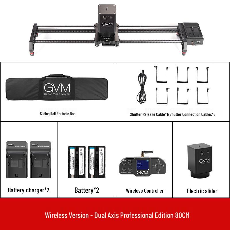 8GVM Dual-Axis 360° Tracking Electric Slider for Focus Pulling and Time-Lapse DSLR Photography
8GVM Dual-Axis 360° Tracking Electric Slider for Focus Pulling and Time-Lapse DSLR Photography