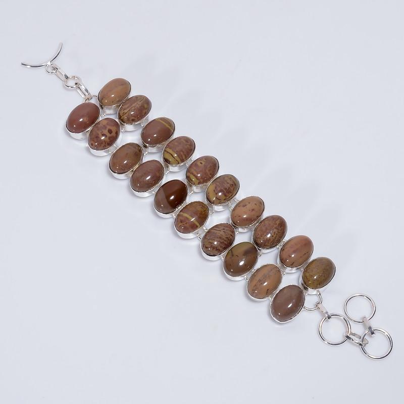 Amazing Top Grade Qualite 100% Natural Cherry Creek Jasper Oval Shape Ethnic Style Handmade Jewelry 925 Steling Silver Bracelet 6-8 WSJ5100 срібний
Amazing Top Grade Qualite 100% Natural Cherry Creek Jasper Oval Shape Ethnic Style Handmade Jewelry 925 Steling Silver Bracelet 6-8 WSJ5100 срібний