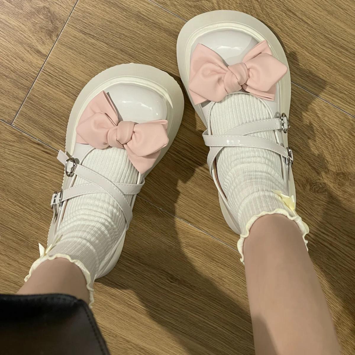 Shoes for Women Woman Pumps Cute Japanese Style Lolita Gothic Platform Kawaii Round Toe with Bow Medium Heels Mary Jane on Sale 35
Shoes for Women Woman Pumps Cute Japanese Style Lolita Gothic Platform Kawaii Round Toe with Bow Medium Heels Mary Jane on Sale 35