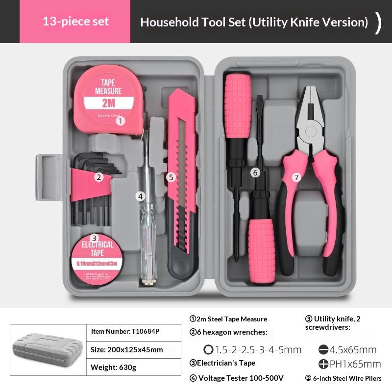 13/24PCS DIY Tool Kit For Women Mini Home Toolbox Set With Hammer Pliers Wrench Screwdriver Basic Starter Tools
13/24PCS DIY Tool Kit For Women Mini Home Toolbox Set With Hammer Pliers Wrench Screwdriver Basic Starter Tools