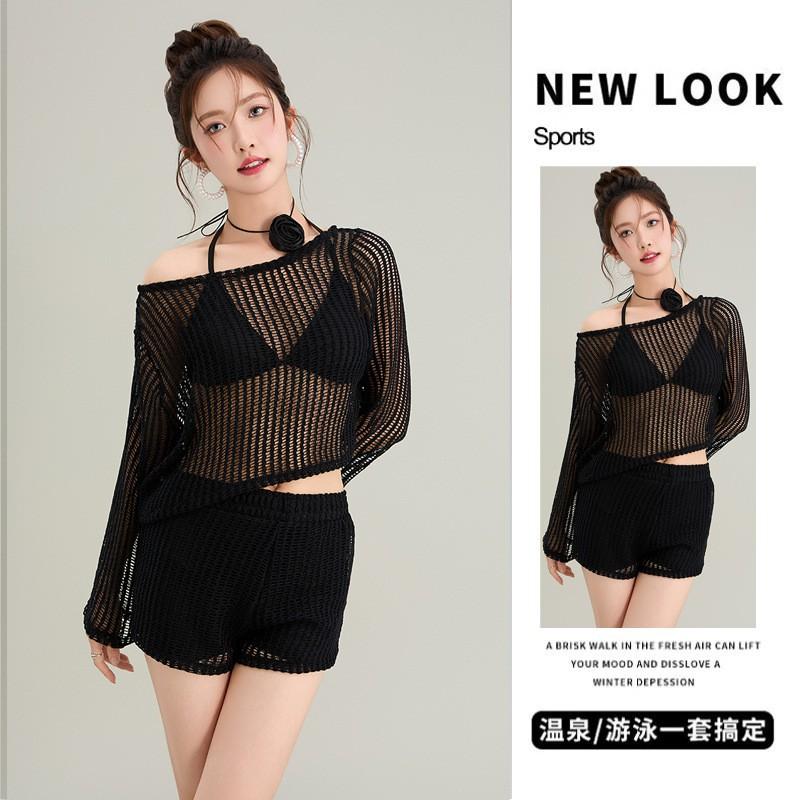 Swimsuit Women s Split Bikini Two-piece Sports Student Conservative Cover Slimming Long-sleeved Sunscreen XL recommends 110-120 kg чорний
Swimsuit Women s Split Bikini Two-piece Sports Student Conservative Cover Slimming Long-sleeved Sunscreen XL recommends 110-120 kg чорний