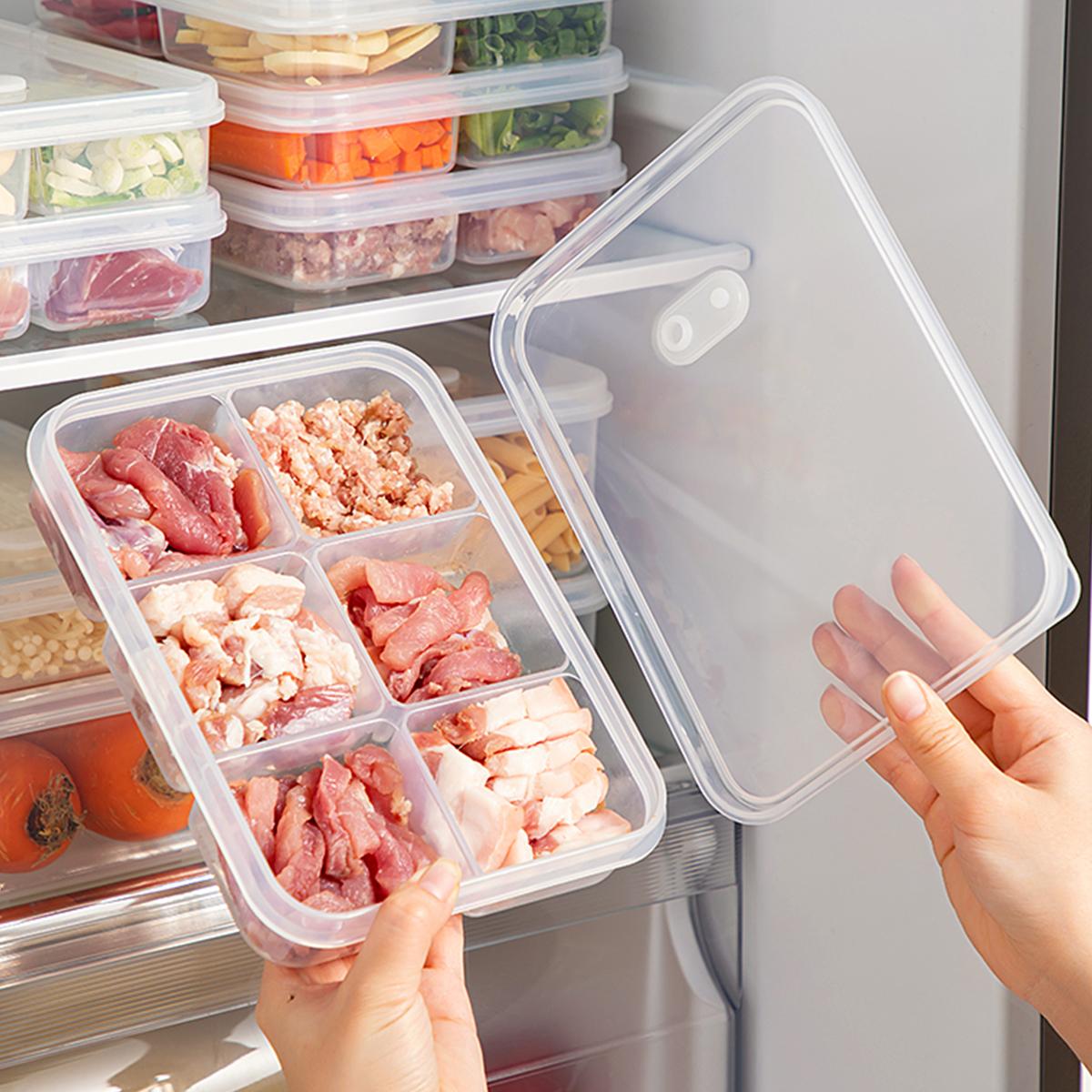 4/6-Grids Fridge Sealed Fresh-Keeping Box With Lid Plastic Freezer Food Storage Box Reusable Food Container For Kitchen
4/6-Grids Fridge Sealed Fresh-Keeping Box With Lid Plastic Freezer Food Storage Box Reusable Food Container For Kitchen