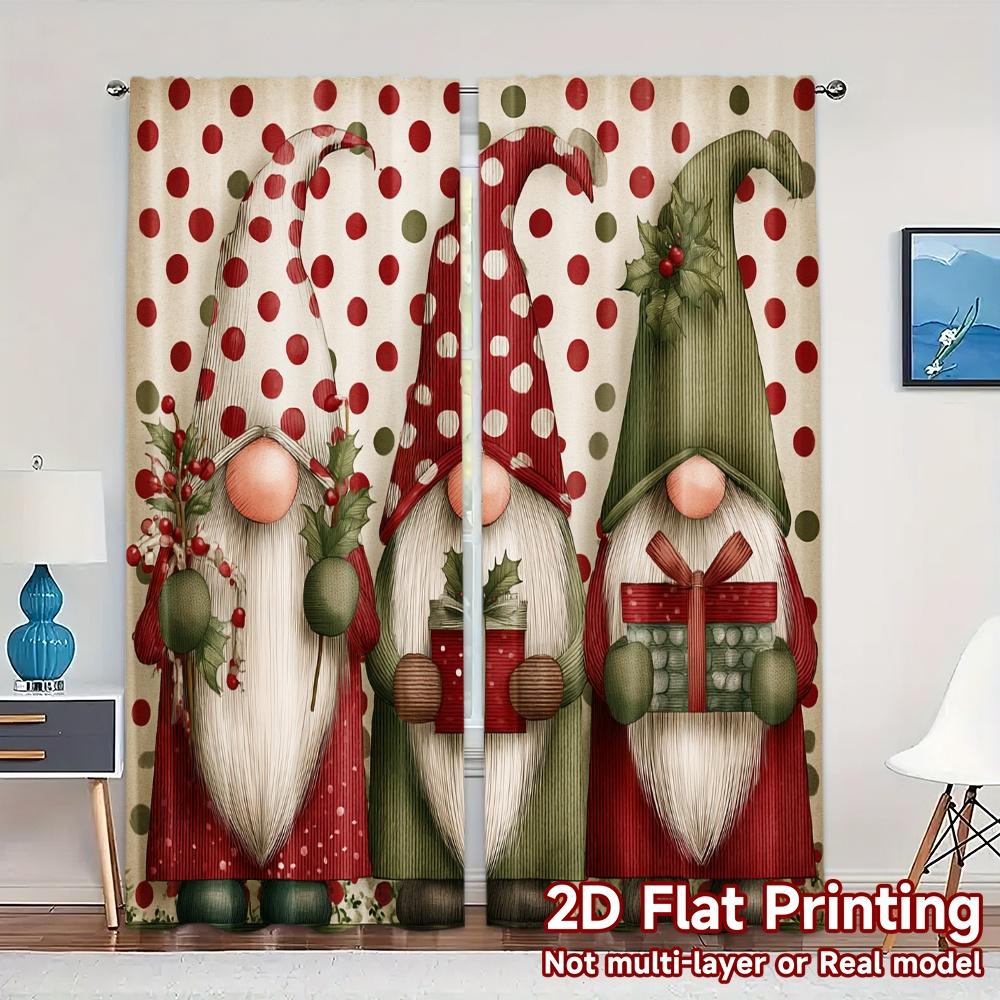 Flat Printing Jit Curtains Without Rod Festive Gnomes Chic Prints Outdoor Semi Sheer Set Of 2 Made Polyester W100*H70(CM)-Rod Pocket&2PCS
Flat Printing Jit Curtains Without Rod Festive Gnomes Chic Prints Outdoor Semi Sheer Set Of 2 Made Polyester W100*H70(CM)-Rod Pocket&2PCS
