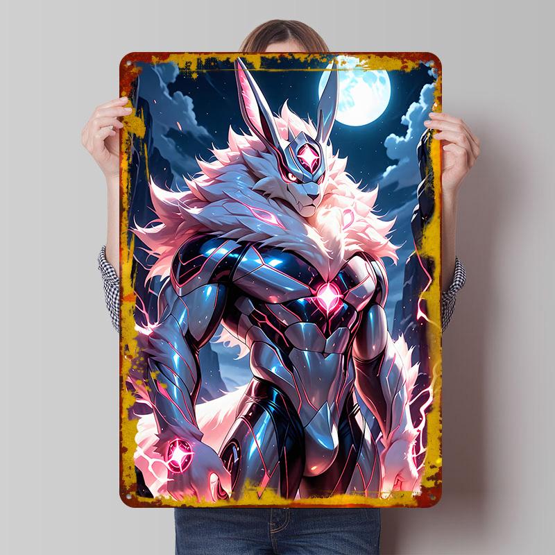 Cyberpunk Rabbit Warrior Under Moonlight Metal Poster Customized Wall Art Retro Vintage Tinplate Signs for Man Cave House Decor 7.9x11.8In(20x30cm)
Cyberpunk Rabbit Warrior Under Moonlight Metal Poster Customized Wall Art Retro Vintage Tinplate Signs for Man Cave House Decor 7.9x11.8In(20x30cm)