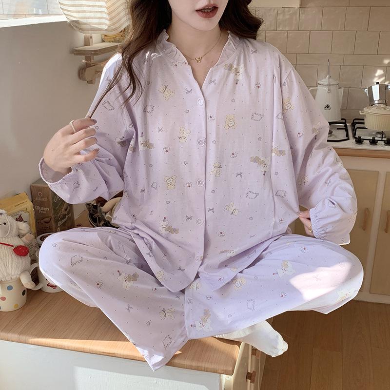 Class A Antibacterial Cotton Maternity Pajamas - Long Sleeve Postpartum & Nursing Set for Spring/Autumn M - Recommended for 90-115 jin
Class A Antibacterial Cotton Maternity Pajamas - Long Sleeve Postpartum & Nursing Set for Spring/Autumn M - Recommended for 90-115 jin