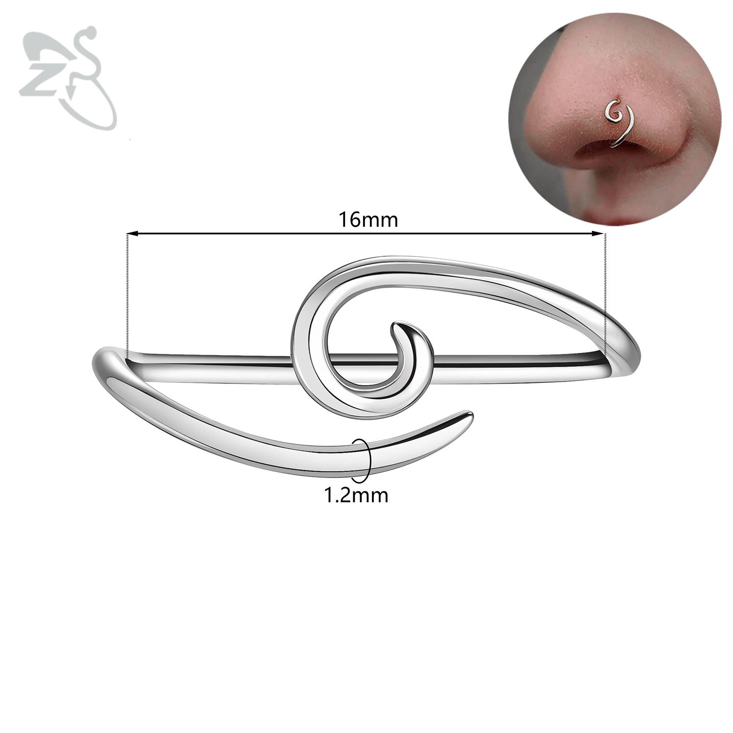 ZS 1 PC 16G 925 Silver Nose Stud Women Men Hypoallergenic Spiral Bridge Piercing Nostril Conch Piercings 10/12/14/16MM
ZS 1 PC 16G 925 Silver Nose Stud Women Men Hypoallergenic Spiral Bridge Piercing Nostril Conch Piercings 10/12/14/16MM