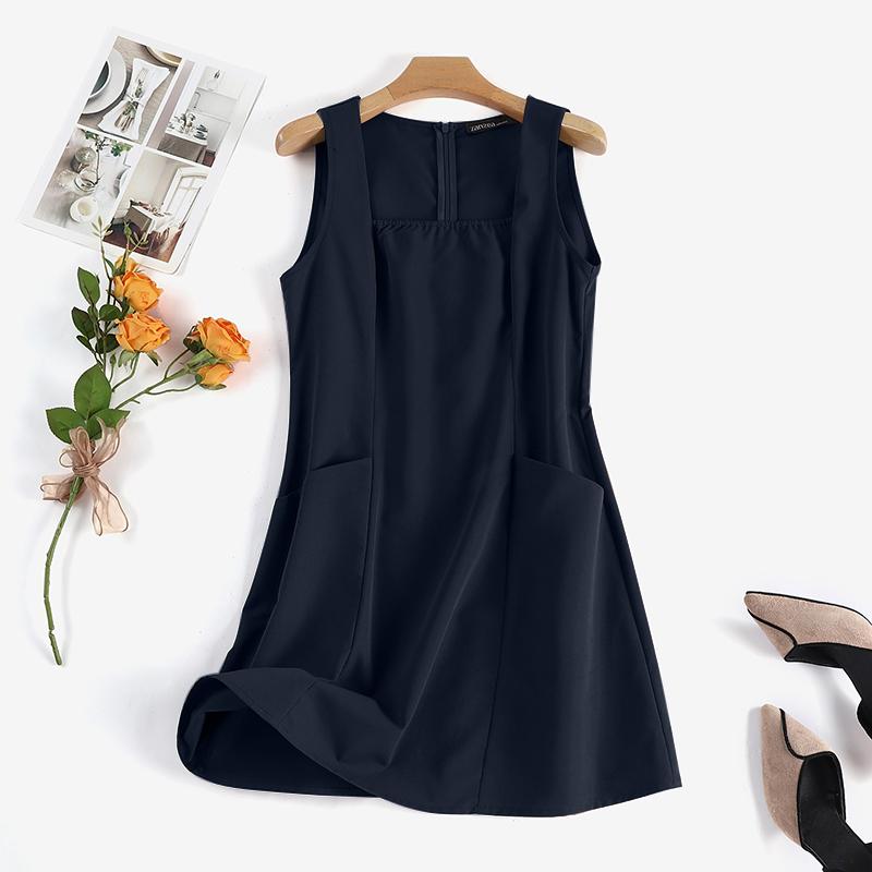 ZANZEA Women Summer Square Collar Casual Sleeveless Short Dress
ZANZEA Women Summer Square Collar Casual Sleeveless Short Dress