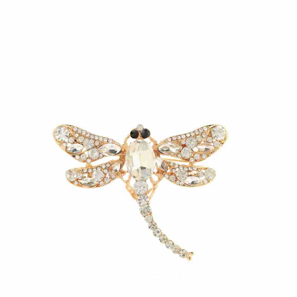 European and American rhinestone dragonfly brooch fashionable retro dragonfly temperament brooch animal brooch manufacturer 6.0X4.8
European and American rhinestone dragonfly brooch fashionable retro dragonfly temperament brooch animal brooch manufacturer 6.0X4.8