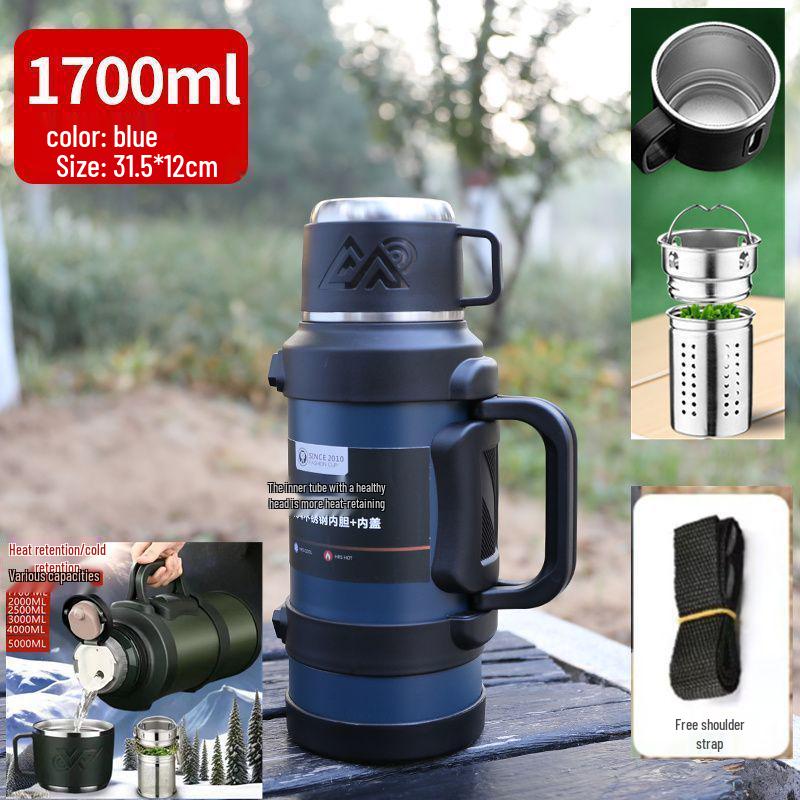 Large Capacity 316 Stainless Steel Travel Thermos Flask - Insulated Water Bottle for Outdoor, Car, and Construction Site 1200ml, 304 Steel, No Extras
Large Capacity 316 Stainless Steel Travel Thermos Flask - Insulated Water Bottle for Outdoor, Car, and Construction Site 1200ml, 304 Steel, No Extras