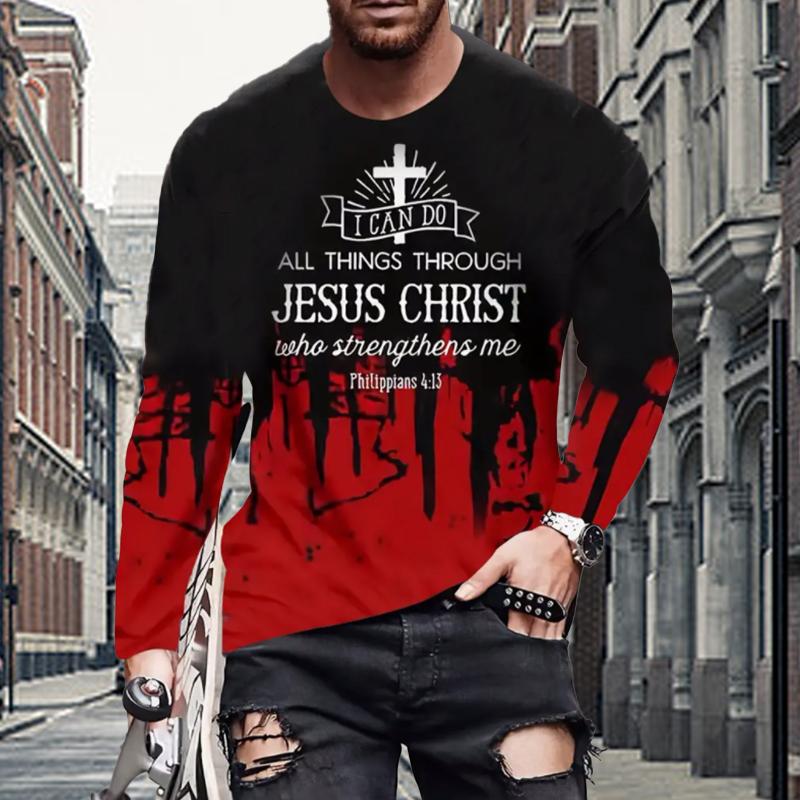 New 3D English Print Mens Tshirts Long Sleeve Tees Round Neck Casual Pullover Mens Clothing Plus Size 8XL червоний 
New 3D English Print Mens Tshirts Long Sleeve Tees Round Neck Casual Pullover Mens Clothing Plus Size 8XL червоний