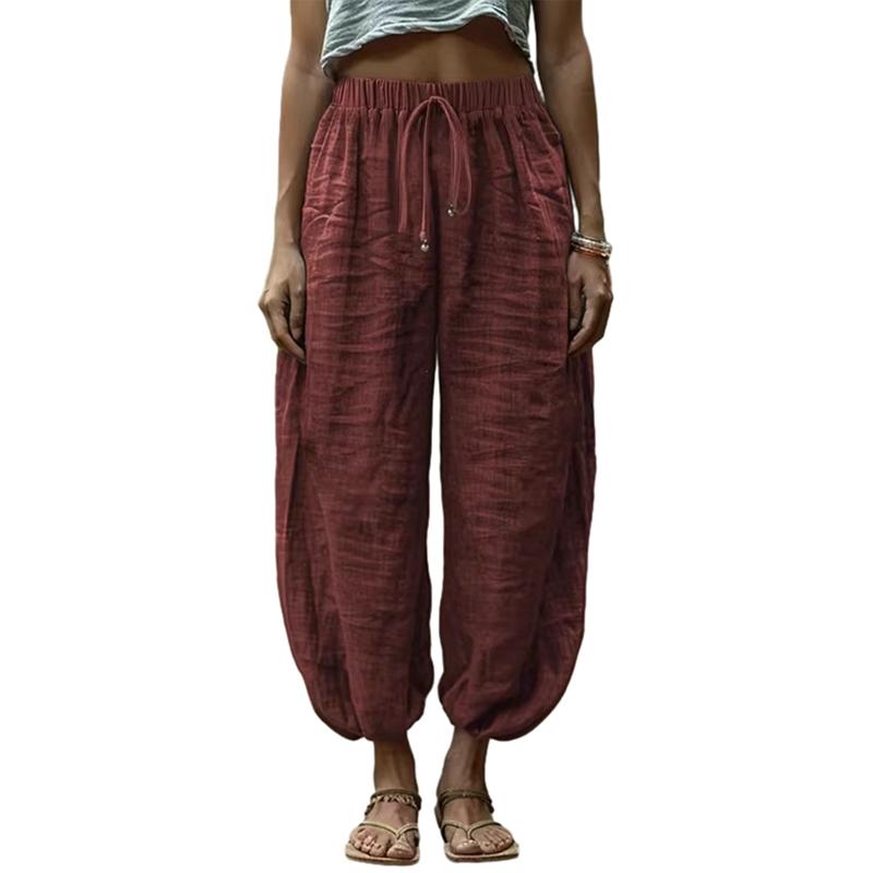 Women s Elastic Lace-up Loose Casual Pants Wide-leg Pants XL
Women s Elastic Lace-up Loose Casual Pants Wide-leg Pants XL