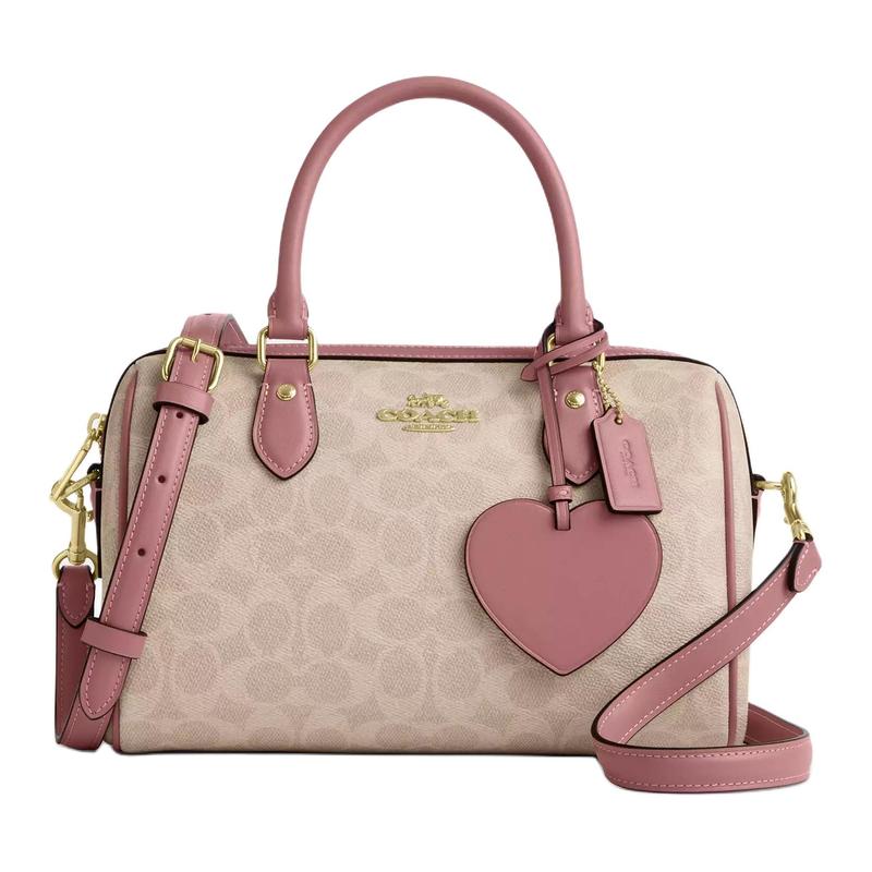 COACH handbag Valentine s Day Exclusive RowanSATCHEL 25 Brand Print Zipper Closure Signature Canvas and Smooth Leather Shoulder Crossbody Medium рожевий
COACH handbag Valentine s Day Exclusive RowanSATCHEL 25 Brand Print Zipper Closure Signature Canvas and Smooth Leather Shoulder Crossbody Medium рожевий