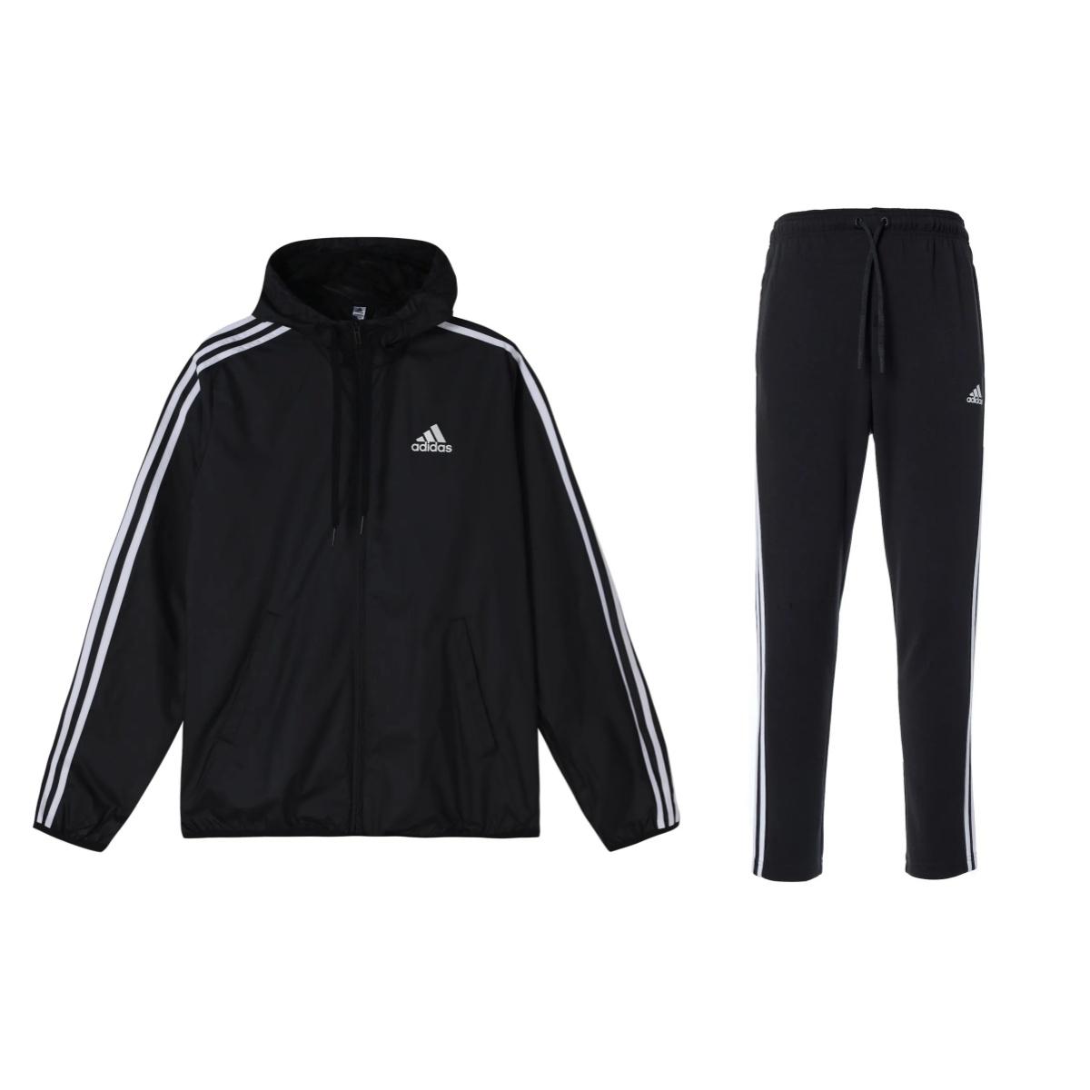 Adidas Striped Woven Hooded Windbreaker Vintage Knitted Long Pants Casual Sports Suit Men suit Black GK9026+FK6884 S
Adidas Striped Woven Hooded Windbreaker Vintage Knitted Long Pants Casual Sports Suit Men suit Black GK9026+FK6884 S