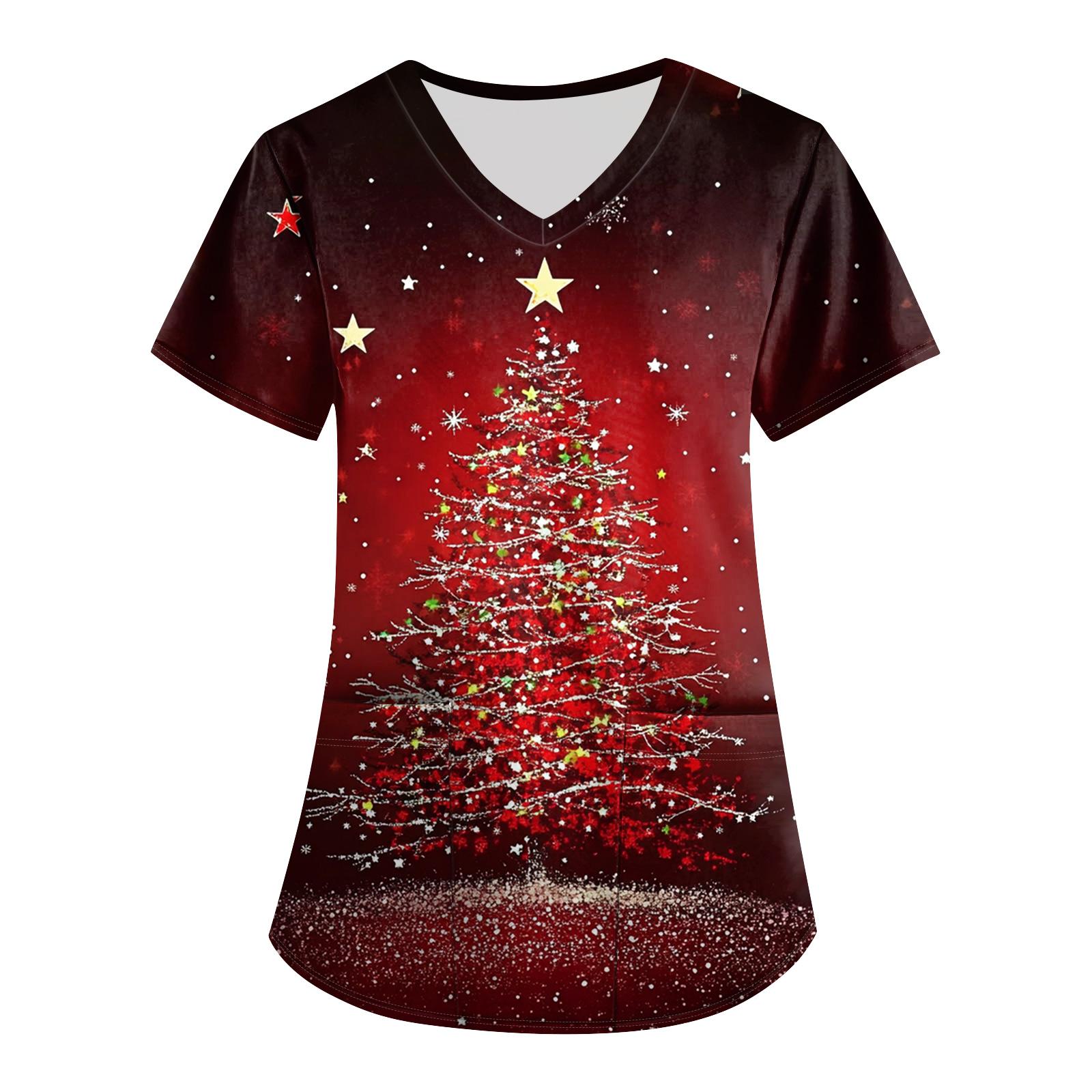 Plus SizePrinted Scrub Working Uniform Tops For Women s Cross V-Neck Print Short Sleeve Fun T-Shirts Workwear Tee With Pockets XL красный
Plus SizePrinted Scrub Working Uniform Tops For Women s Cross V-Neck Print Short Sleeve Fun T-Shirts Workwear Tee With Pockets XL красный