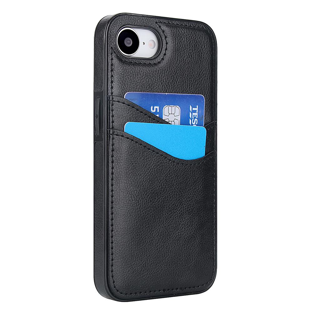 For iPhone 16e Case Card Slot Slim-Fit PU+TPU Mobile Cover Black 
For iPhone 16e Case Card Slot Slim-Fit PU+TPU Mobile Cover Black